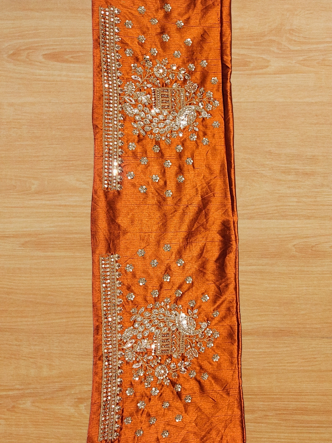 Zari, Mirror, Beads & Sequins Worked Embroidered Lehenga with unstitched blouse & Dupatta