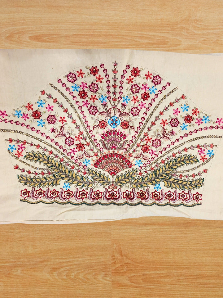 Floral Zari & Sequin Work Embroidered Lehenga with Dupatta & unstitched Blouse