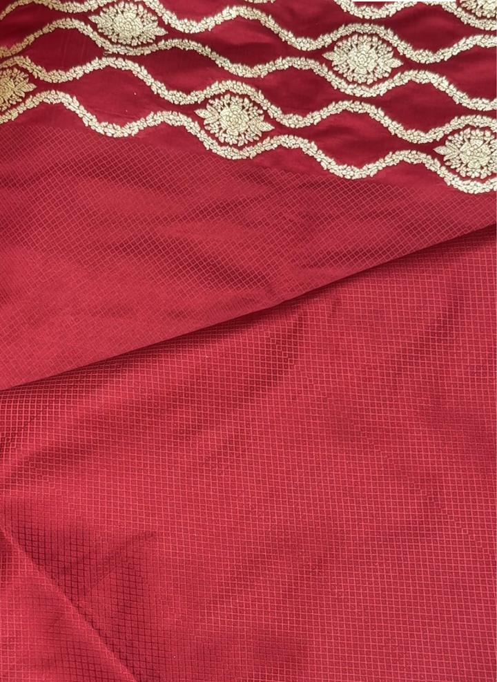 Banarasi Silk Heavy Zari Woven Floral & Paisley Jaal Saree