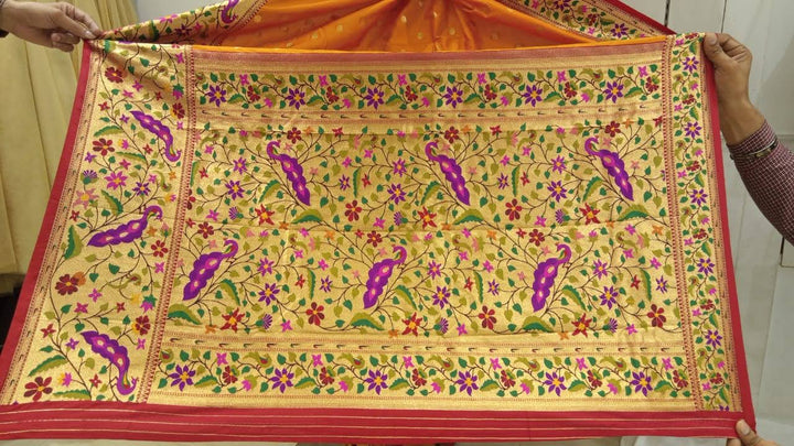 Chhabra 555 Bright Mustard Banarasi Silk Blend Saree Embellished With Beautiful pallu