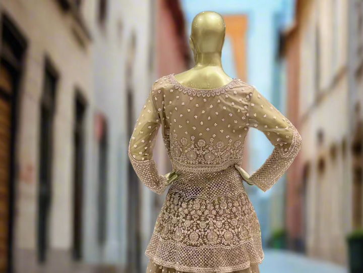 Champagne Gold Embellished Readymade Lehenga