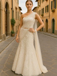 Lehenga with Pearl, Sequin & Bead Embroidery Work with Dupatta & unstitched Blouse