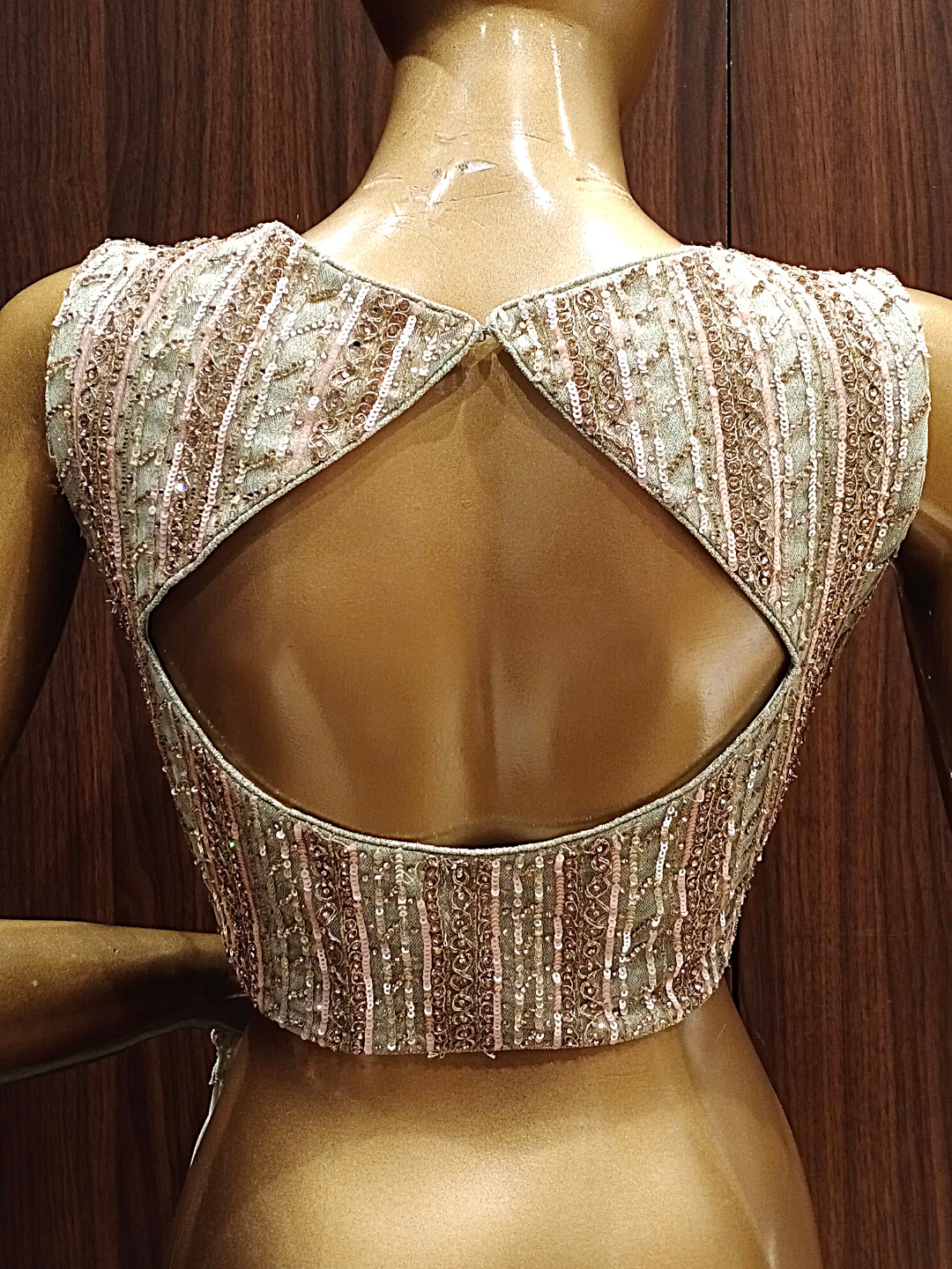 Oxidised ,Metallic Lehenga Set With Intricate Sequence work and Crystals
