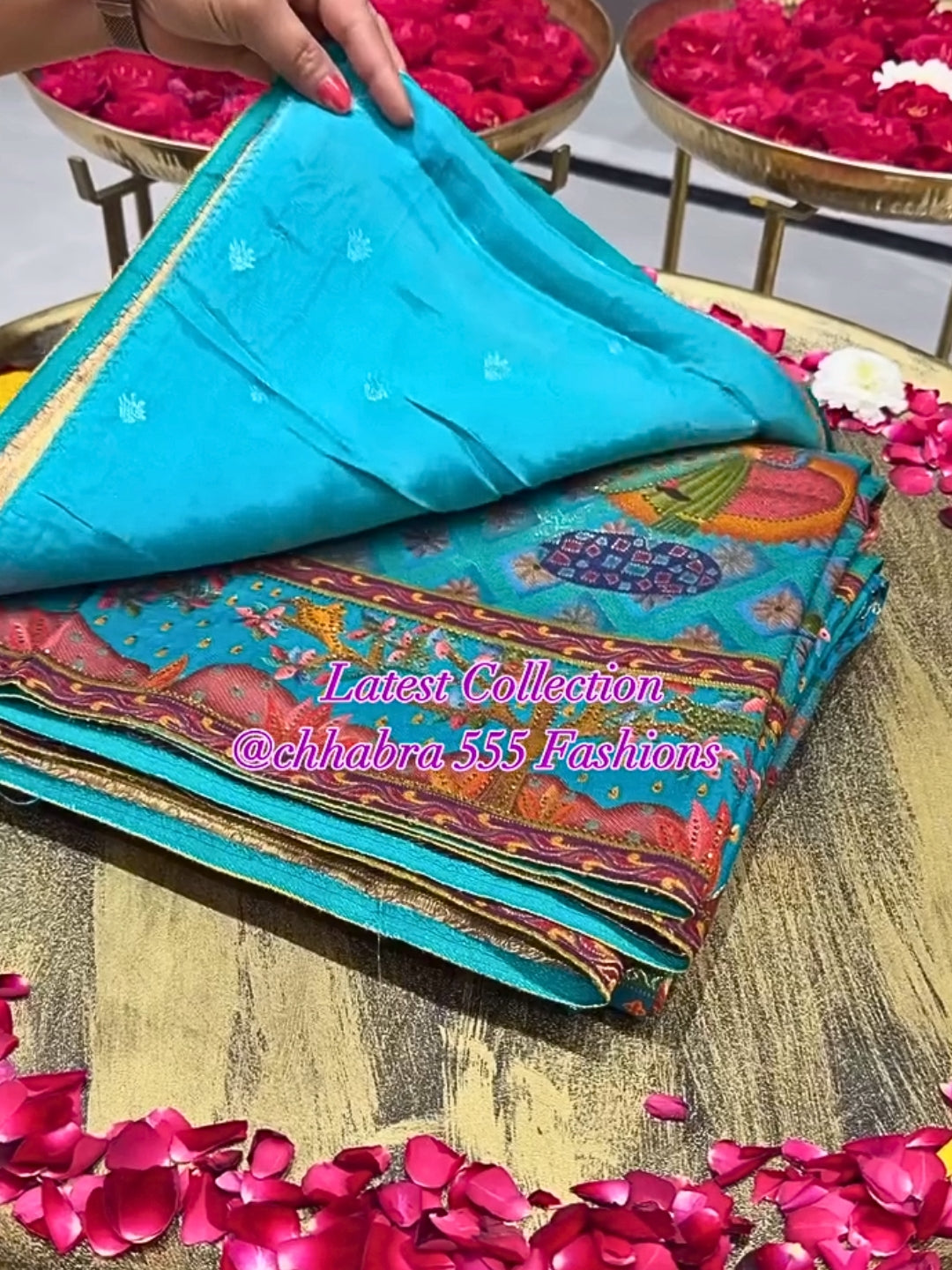 Teal Blue Banarasi Art Silk Saree with Multicolor Meenakari Work & Animal Motif