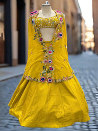Yellow Readymade Lehenga Set