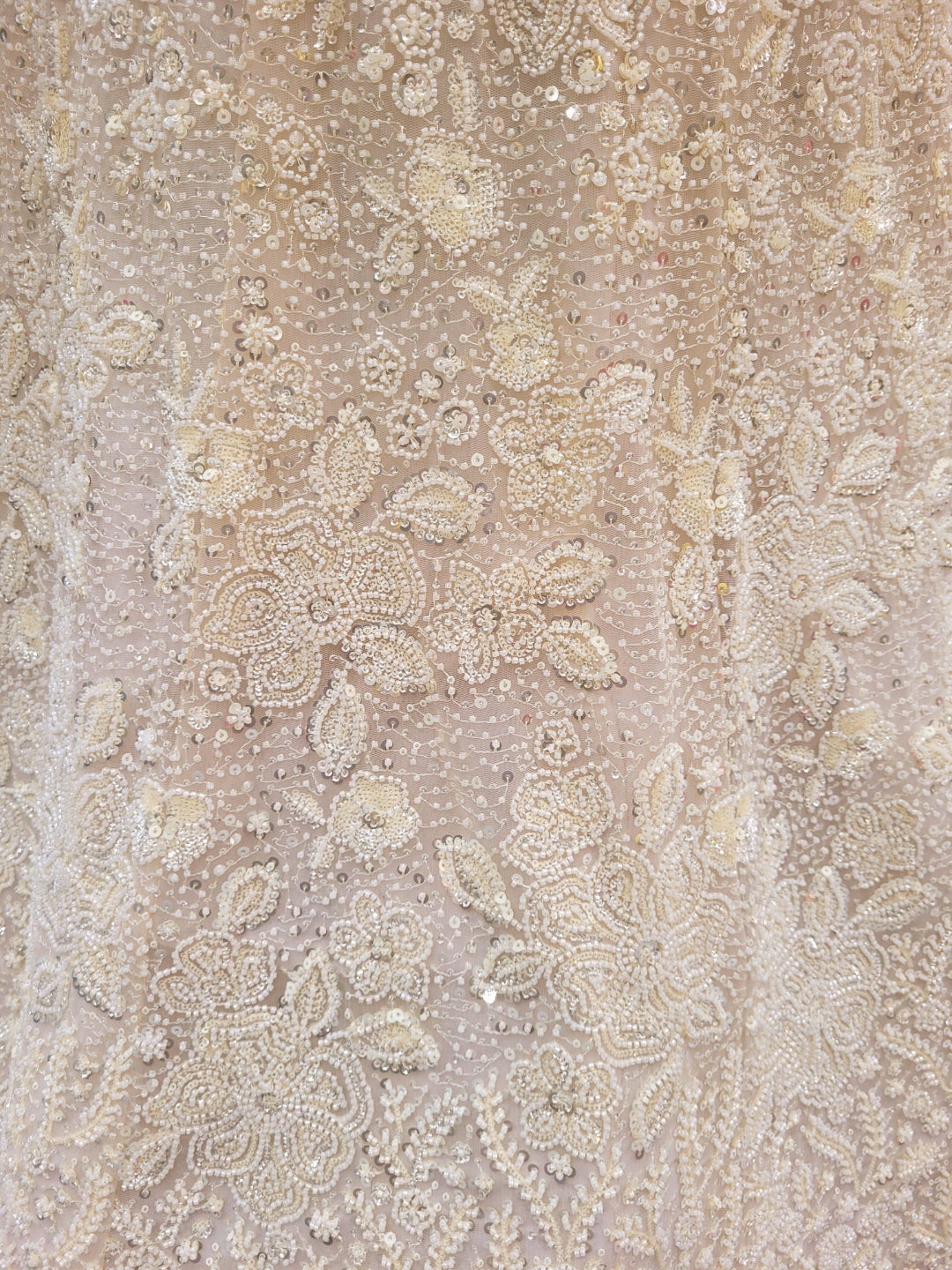 Lehenga with Pearl, Sequin & Bead Embroidery Work with Dupatta & unstitched Blouse