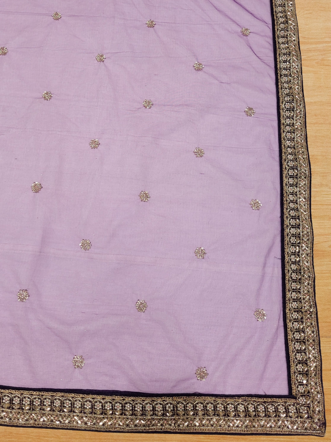 Zari, Sequin & Resham Embroidery Work Lehenga With Unstitched Blouse & Dupatta