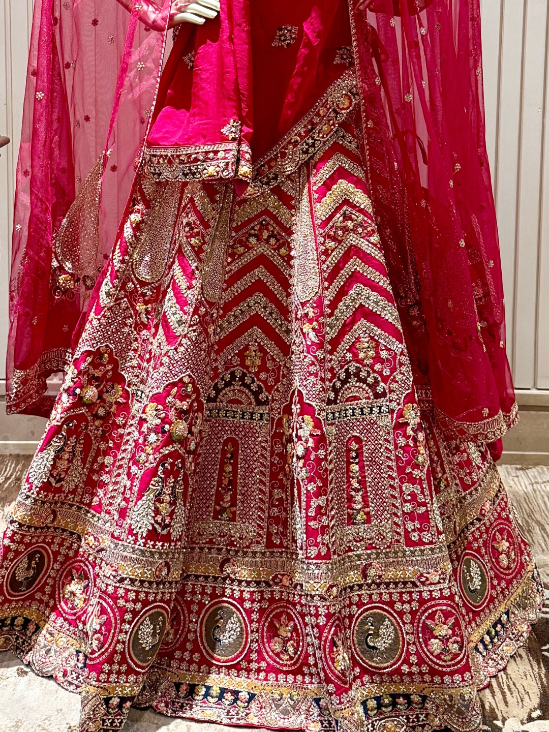 Intricate Zari, Sequin, and Stones Embroidered Lehenga Choli Set with Embellished Dupatta