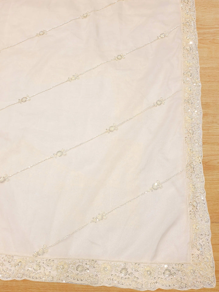 Lehenga with Pearl, Sequin & Bead Embroidery Work with Dupatta & unstitched Blouse