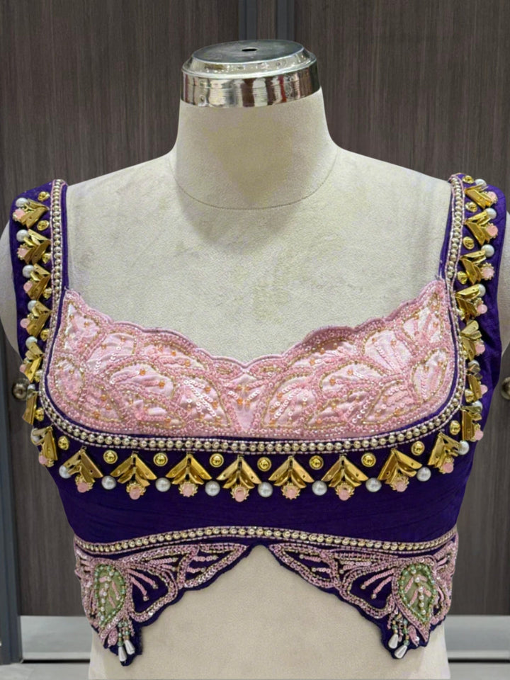 Royal Purple Silk Lehenga Set