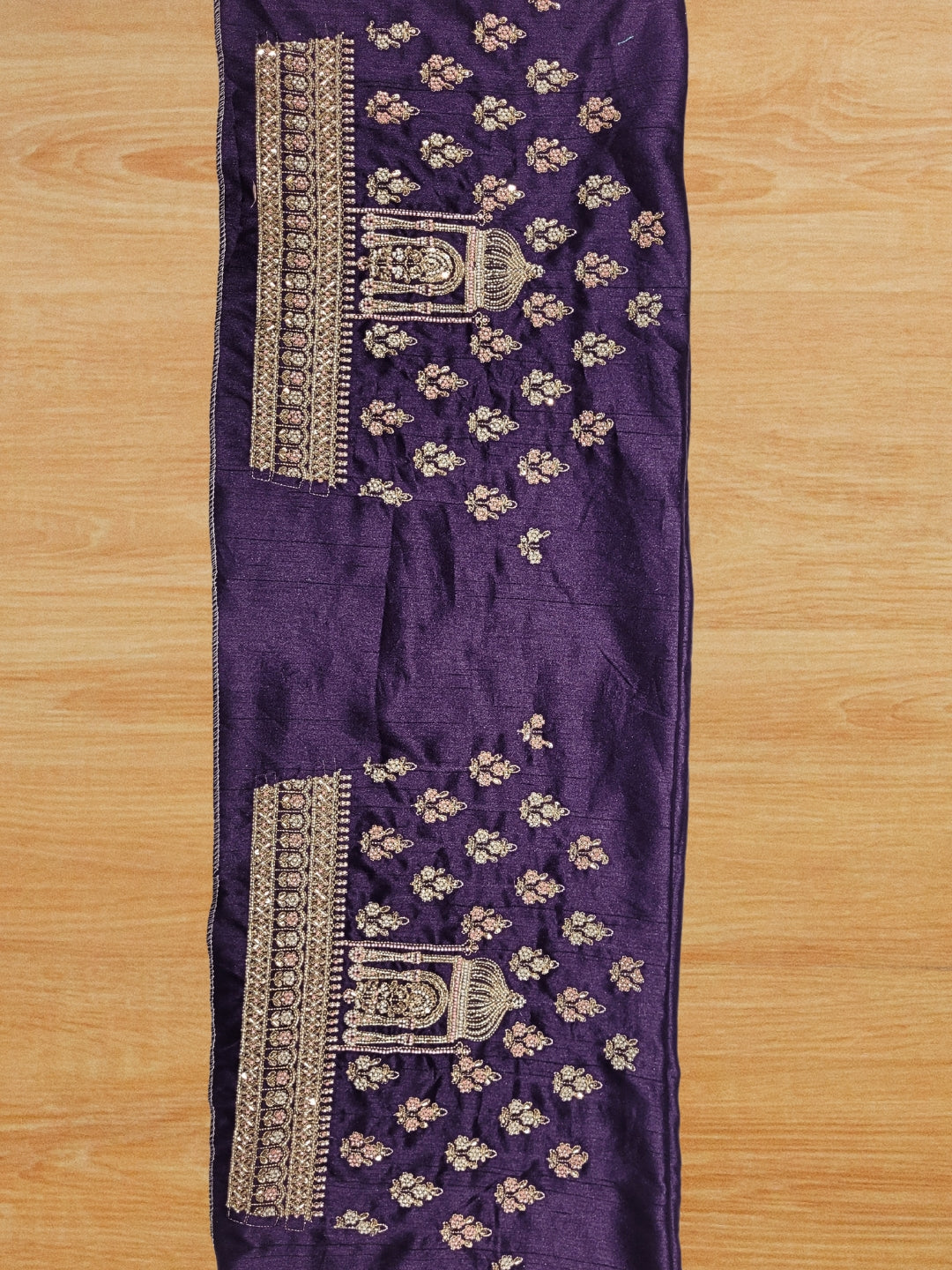 Zari, Sequin & Resham Embroidery Work Lehenga With Unstitched Blouse & Dupatta
