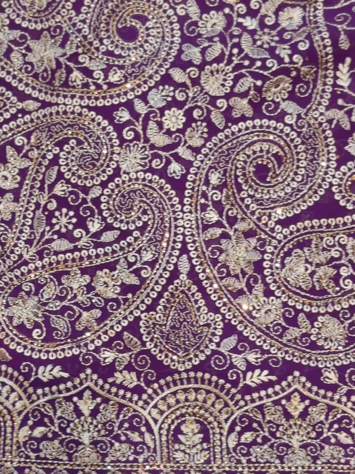 Satin Silk Heavy Zari Embroidered Floral Jaal Saree