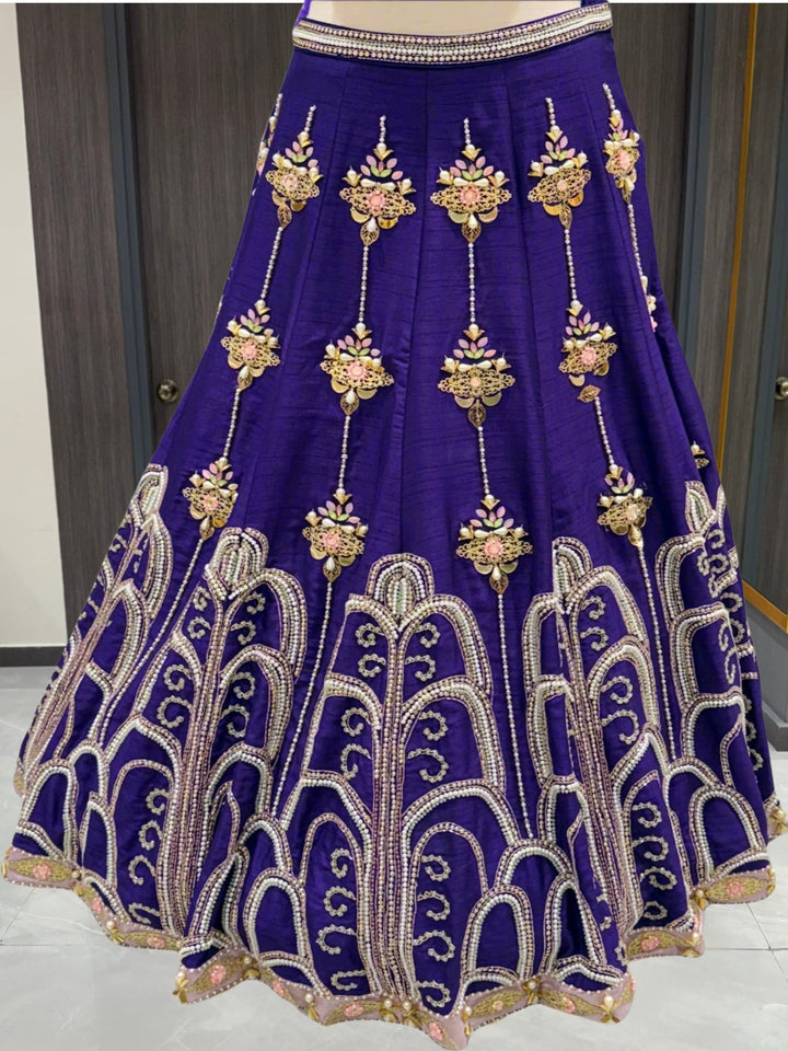 Royal Purple Silk Lehenga Set