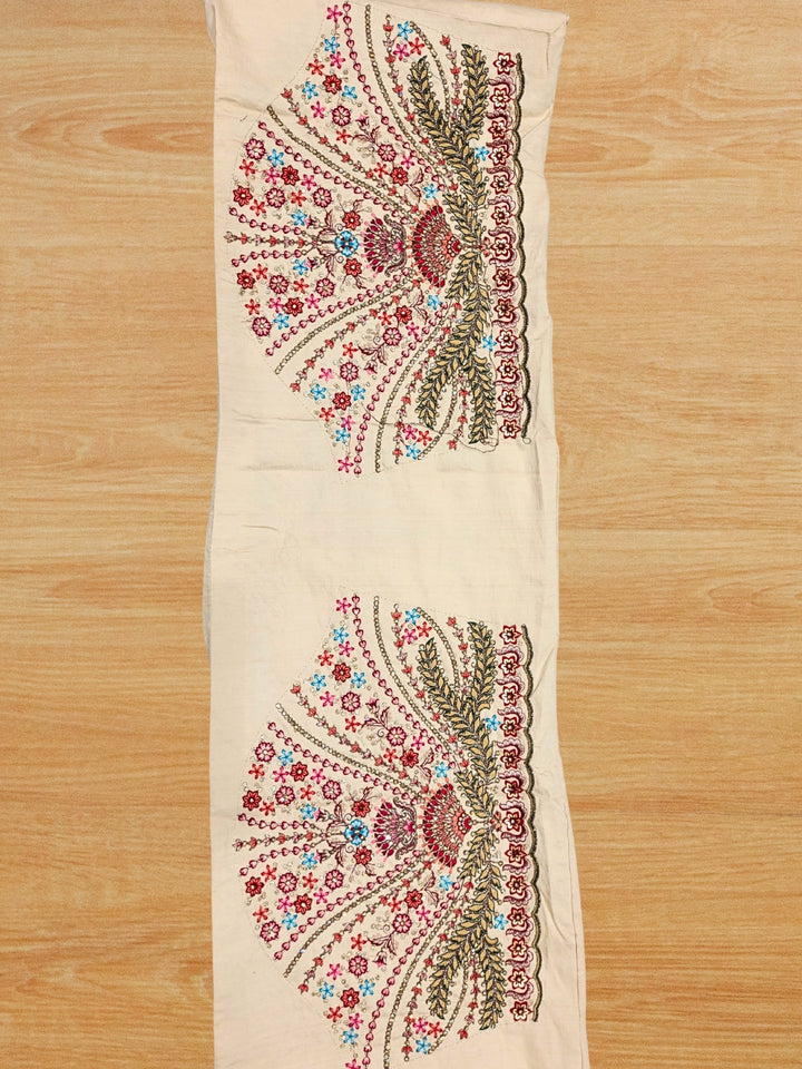 Floral Zari & Sequin Work Embroidered Lehenga with Dupatta & unstitched Blouse