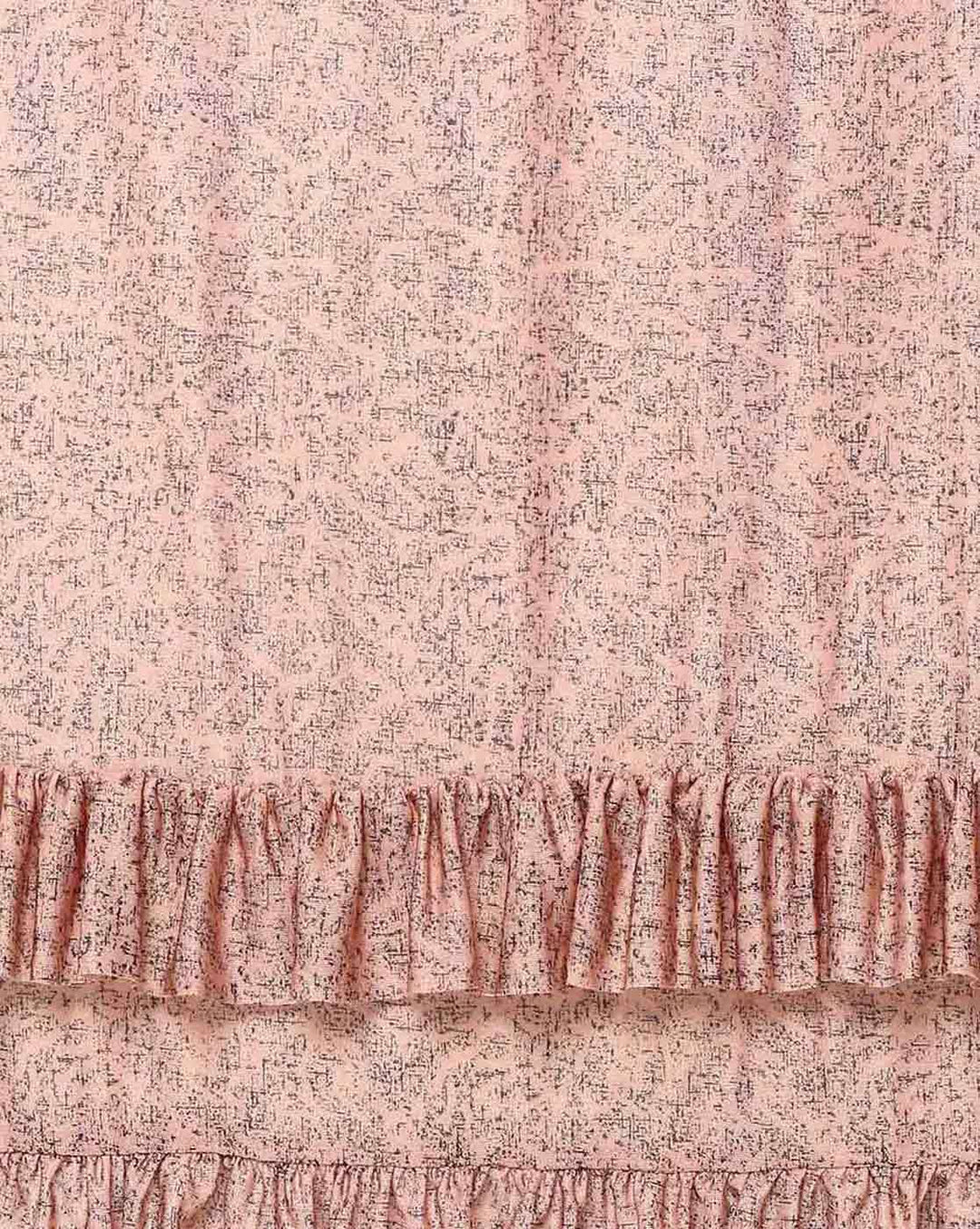 Made to Measure Pink & Black Ruffled Self Embossed Saree & Black Sequence Off Shoulder Embellished Blouse