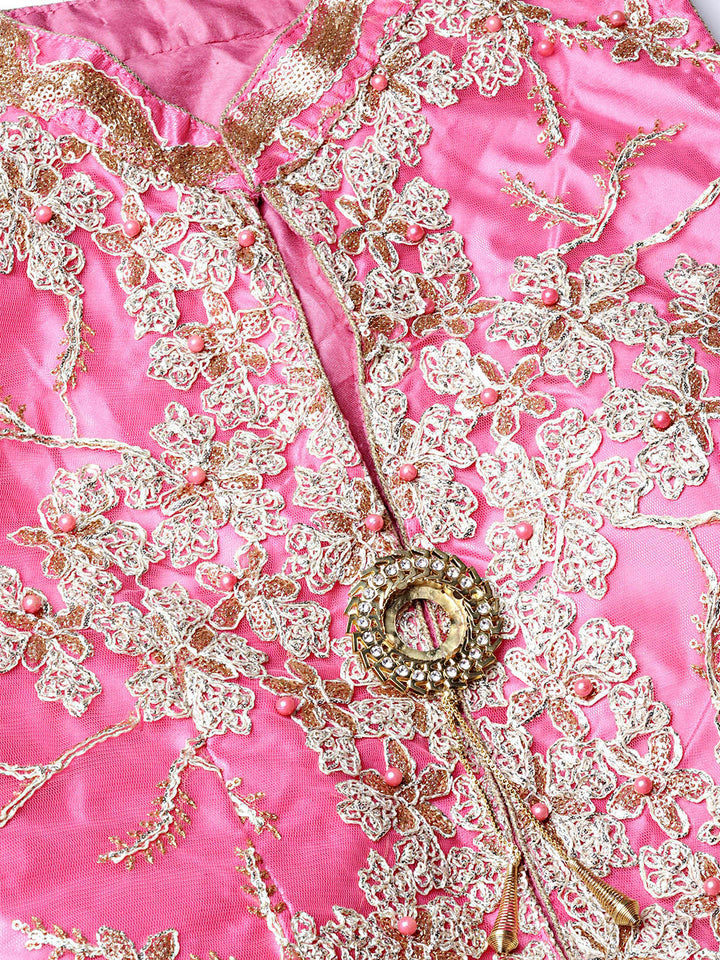 Anarkali Cocktail Gown with Resham Zari Embroidery