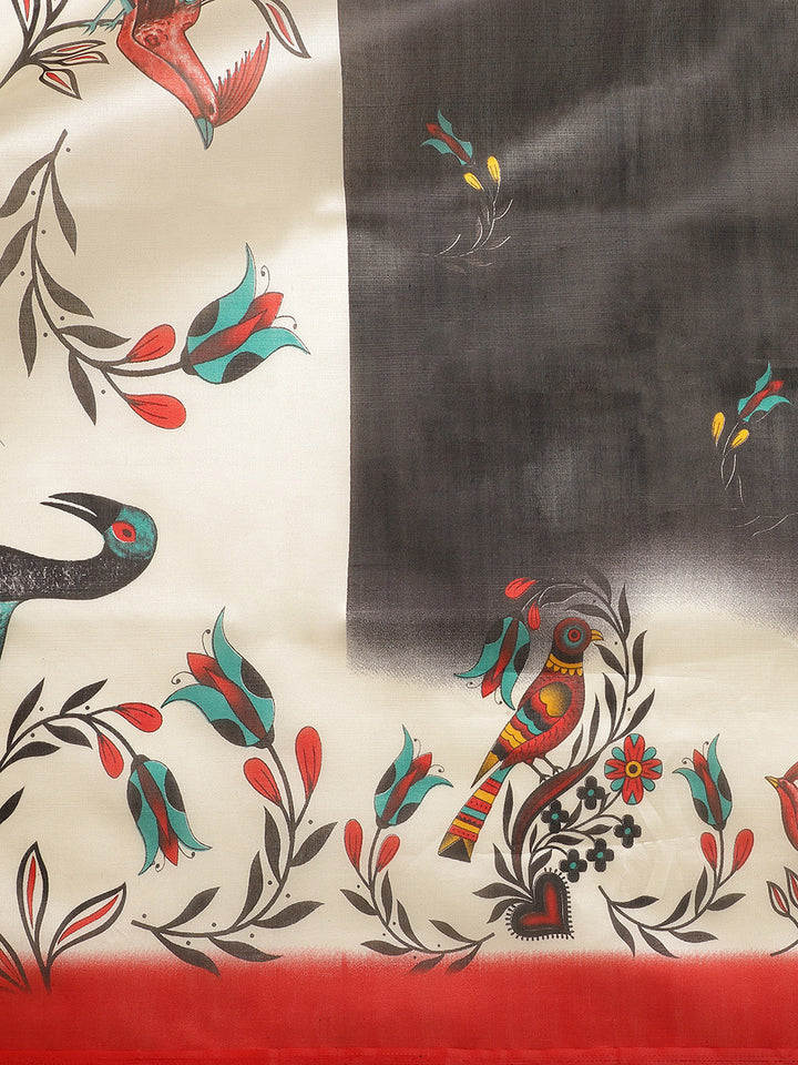 Bhagalpuri Silk Digital Print Saree
