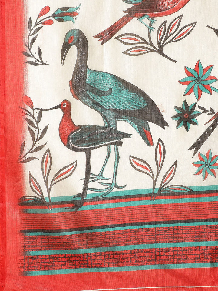 Bhagalpuri Silk Digital Print Saree