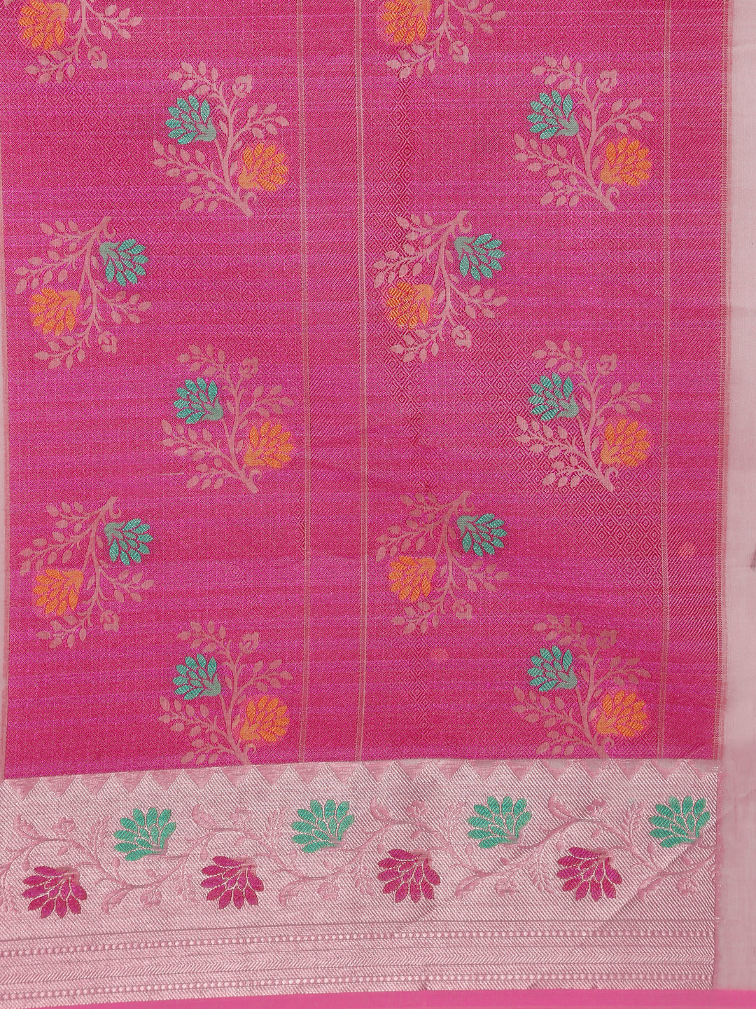 Chhabra 555 Pink Woven Design Banarasi Silk Saree
