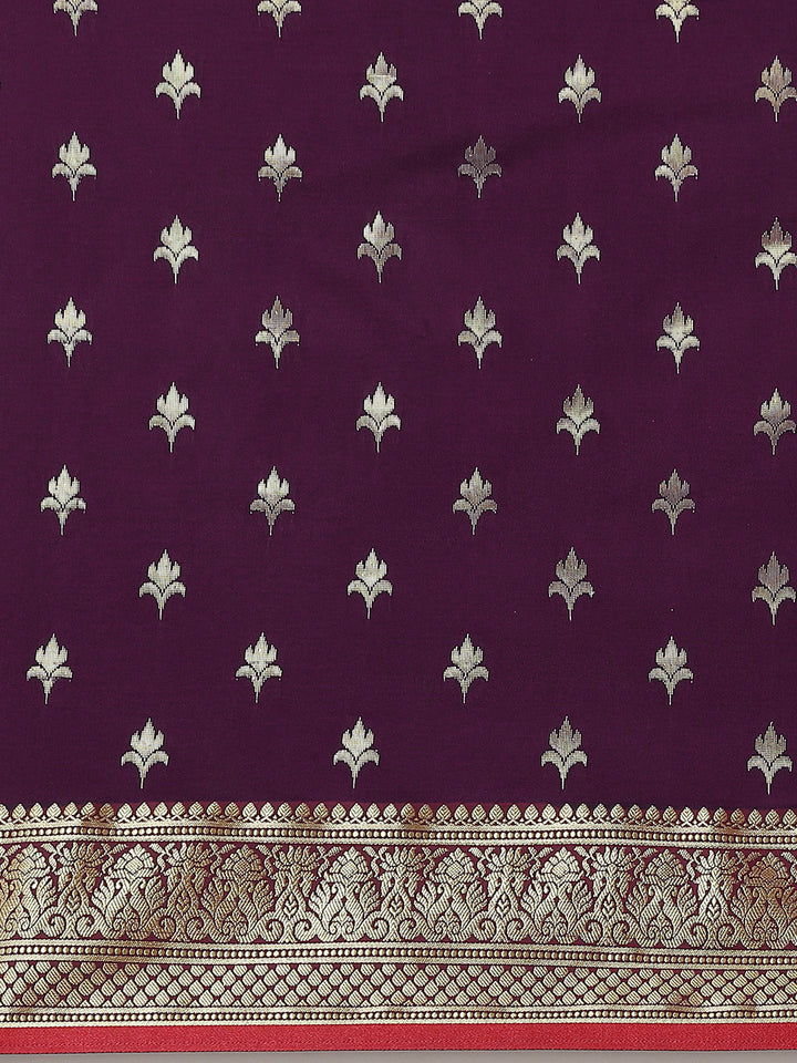 Ethnic Motifs Gold Zari Mysore Silk Bridal Handloom Woven Saree