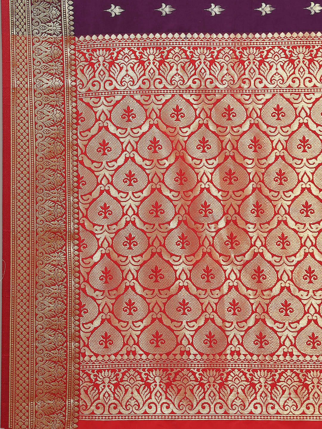 Ethnic Motifs Gold Zari Mysore Silk Bridal Handloom Woven Saree