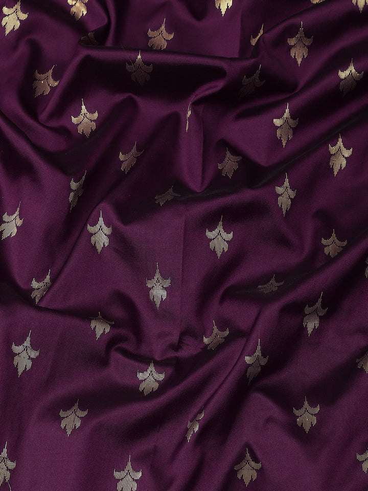 Ethnic Motifs Gold Zari Mysore Silk Bridal Handloom Woven Saree