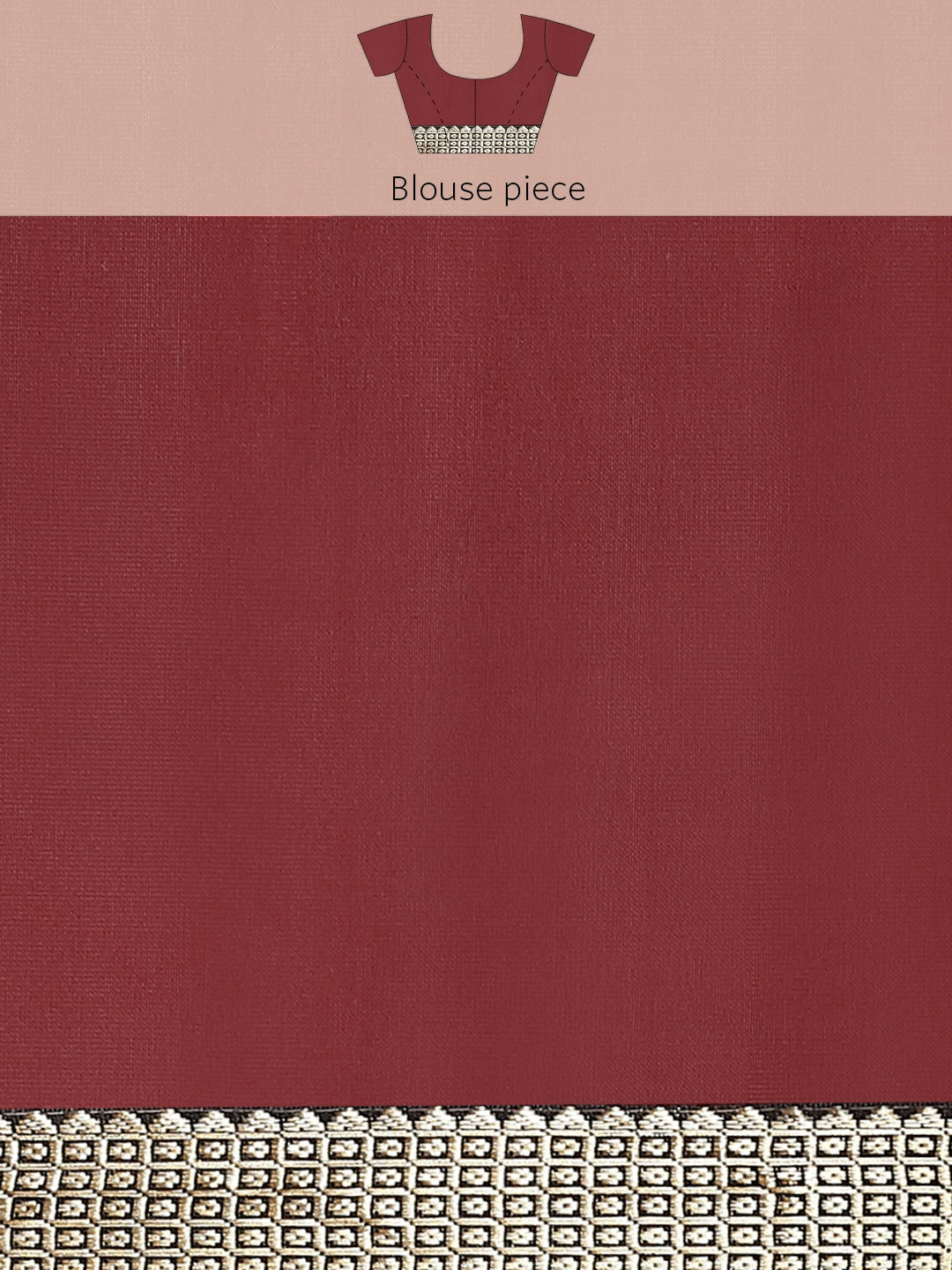 Maroon Ikat Printed Bhagalpuri Silk Blend Saree & Oxidised Zari Border