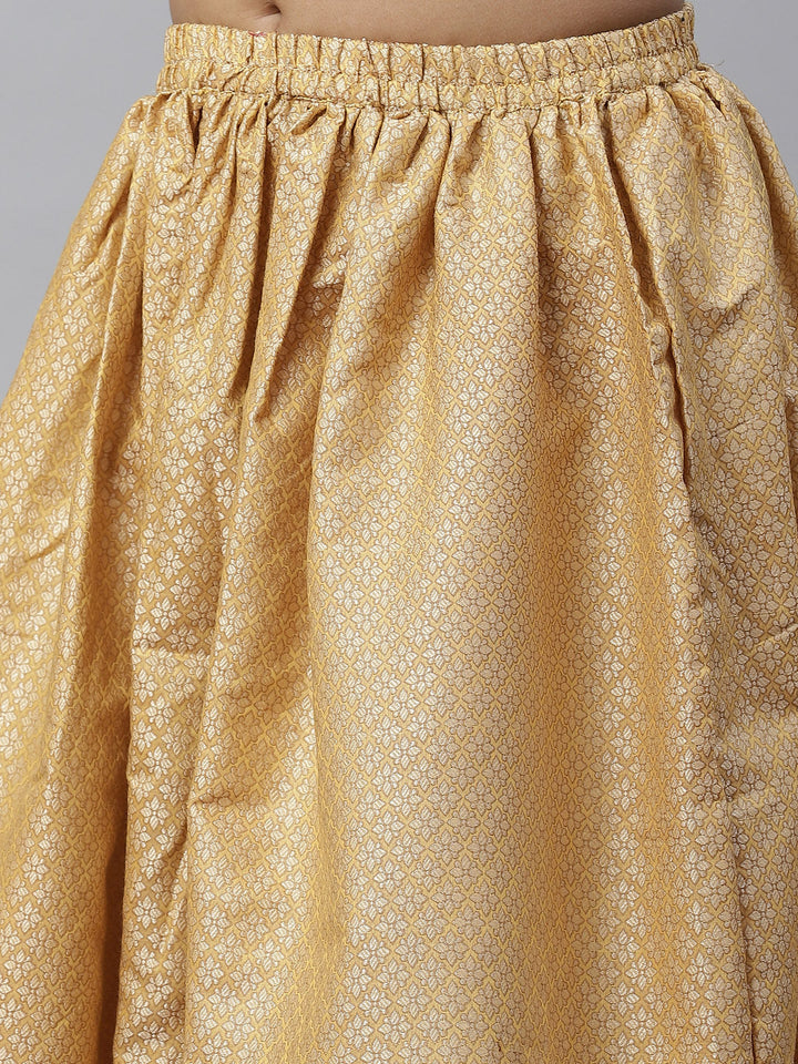 Handloom Chanderi Kurta Set with Resham Weave Paisley Pattern & Banarasi Dupatta