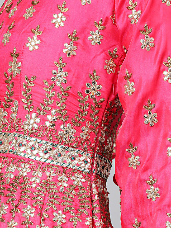 Mughal inspired Gota Patti Anarkali Kurta Set