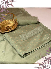 Elegant Olive Green Woven Suit