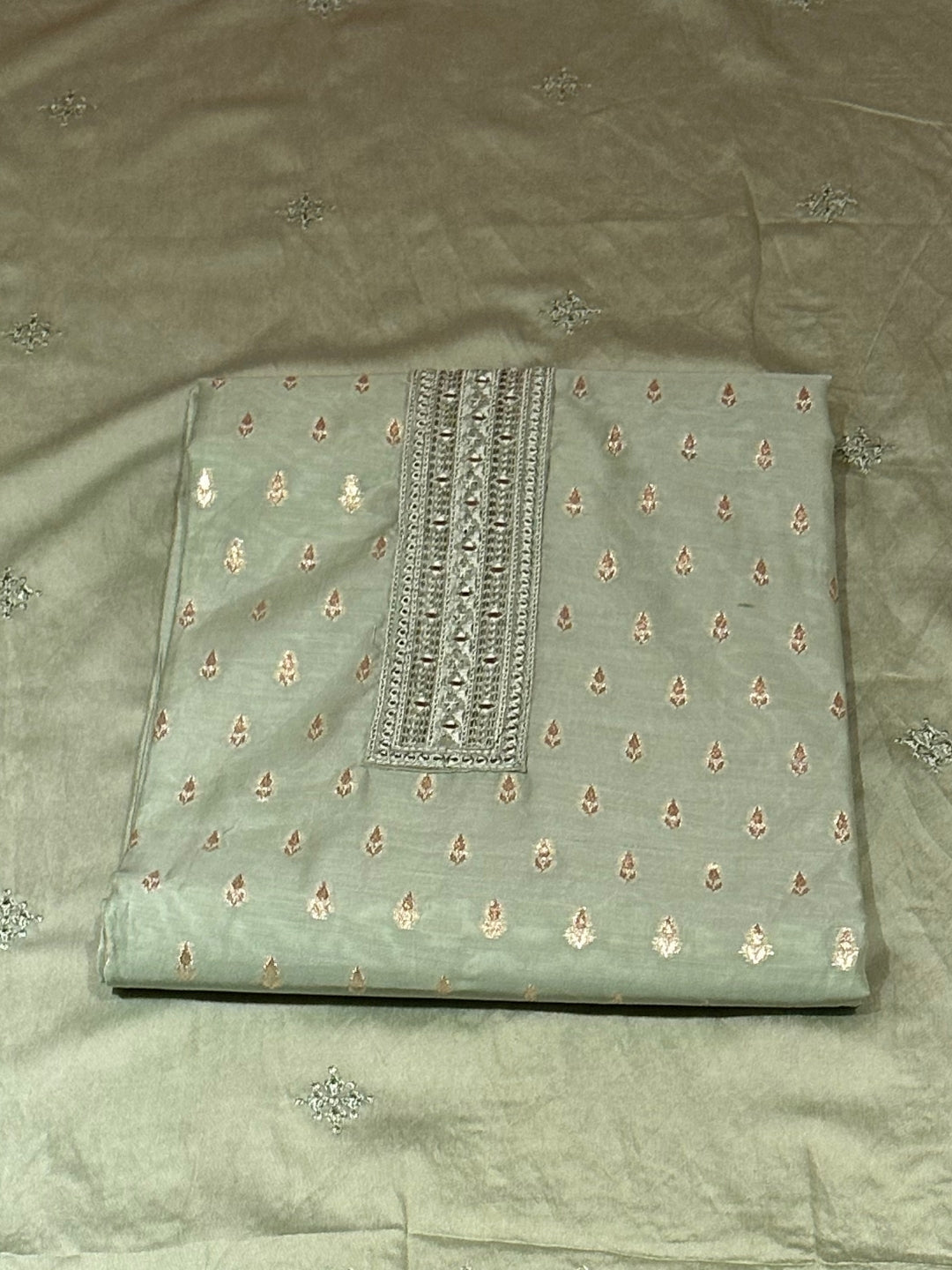 Elegant Olive Green Woven Suit