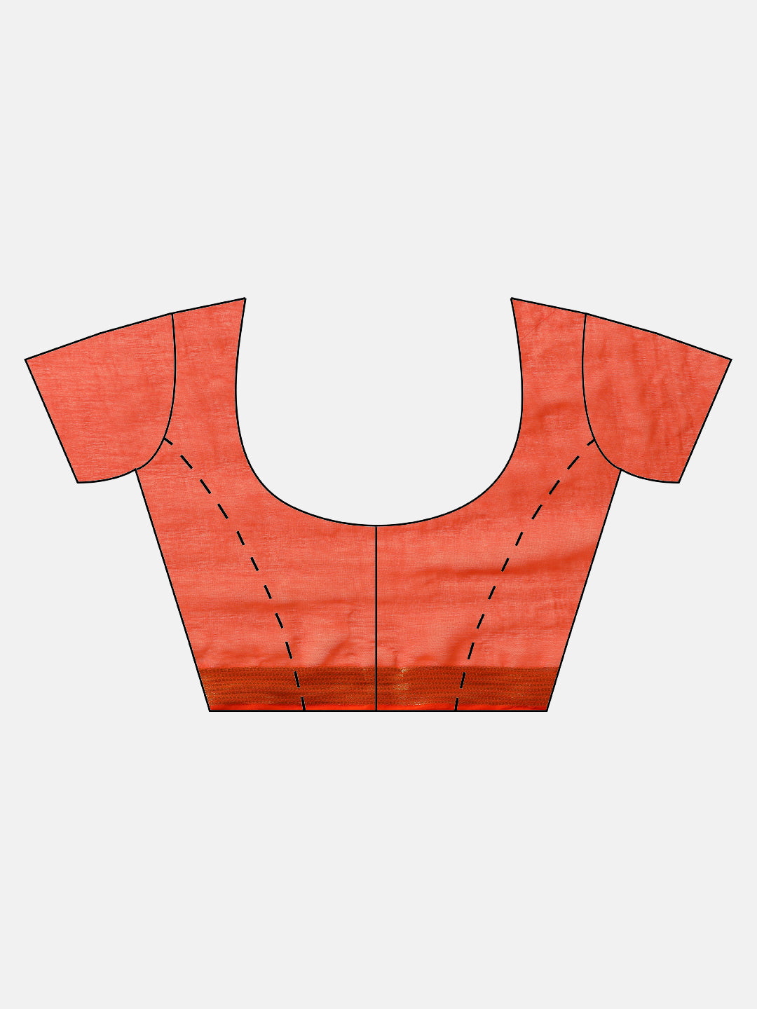 Orange Georgette Embellished Saree