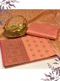 Orange Woven Festive Suit