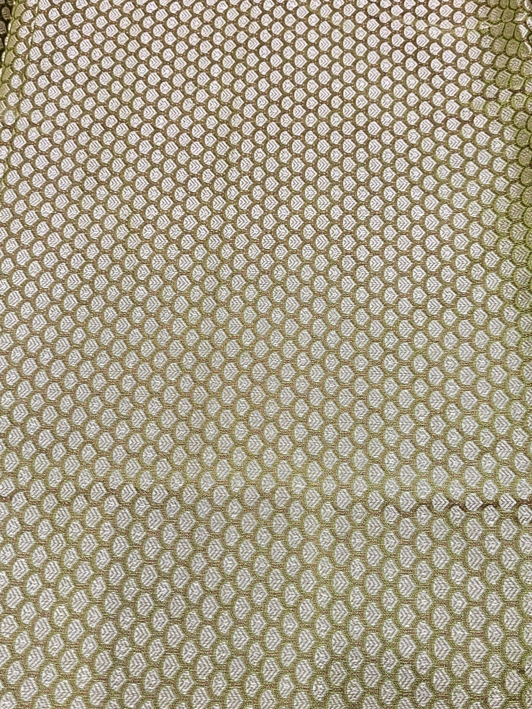 Banarasi Silk Dress Material with Scalloped Floral Motifs & Jaal pattern Jhallar Dupatta