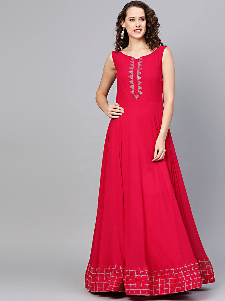 Georgette Cocktail Gown with Crystal Embellished Jacket