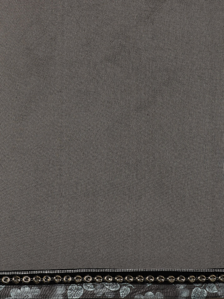 Ruffled French Crepe Embossed Saree