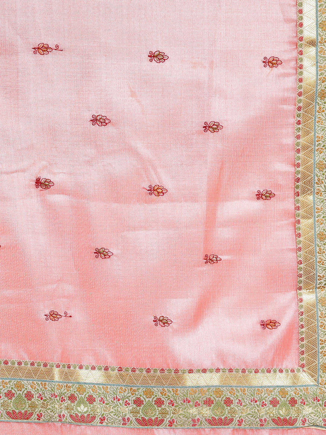 Tussar Silk saree with Resham Embroidery and Meenakari Border