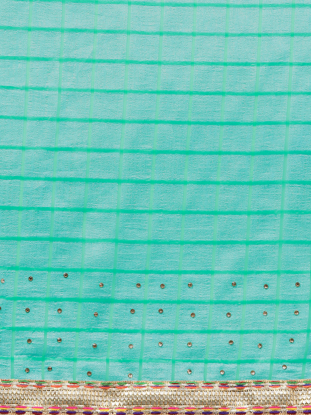 Crepe Checked Saree with Gharchola Weaving