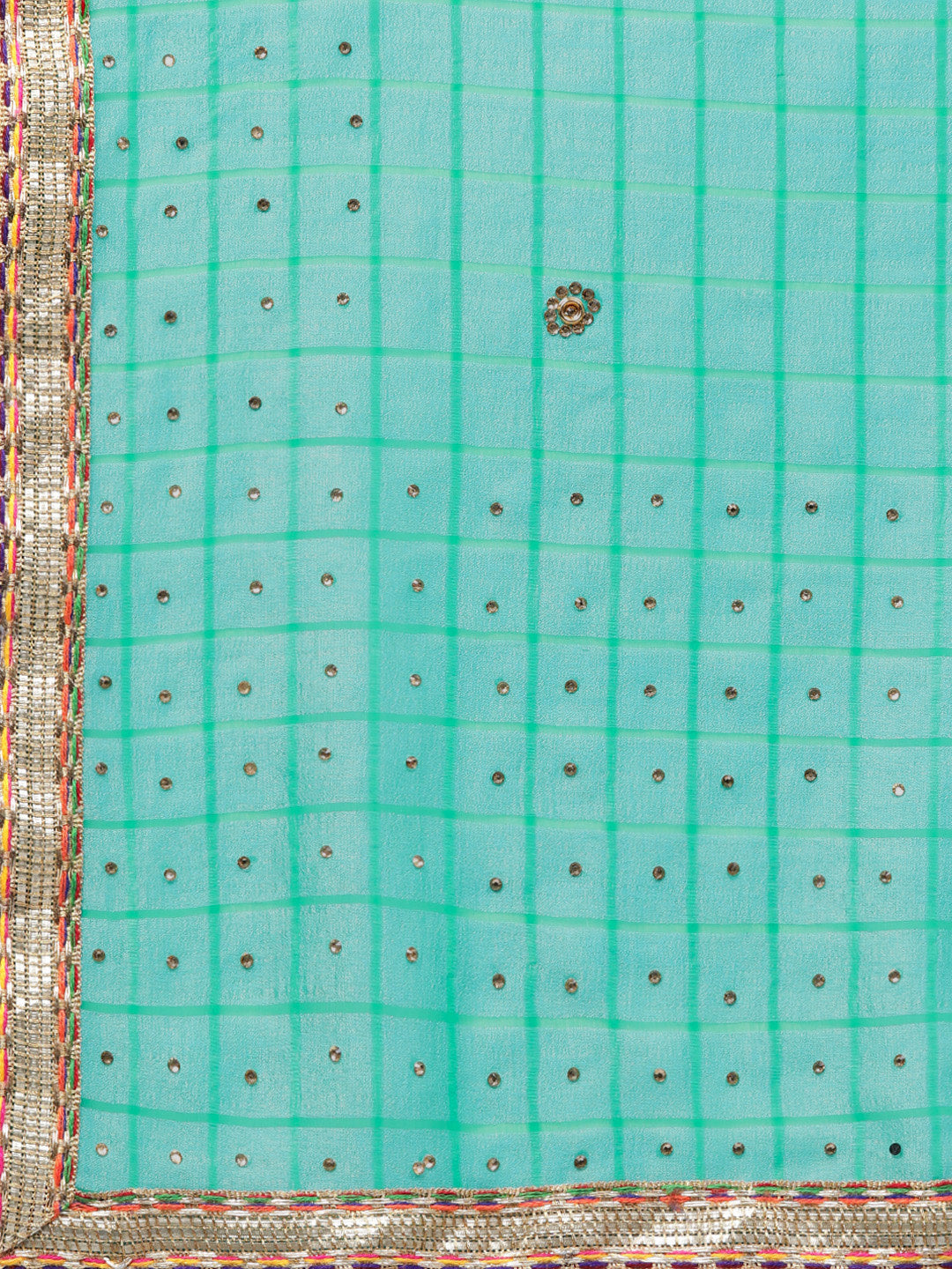 Crepe Checked Saree with Gharchola Weaving