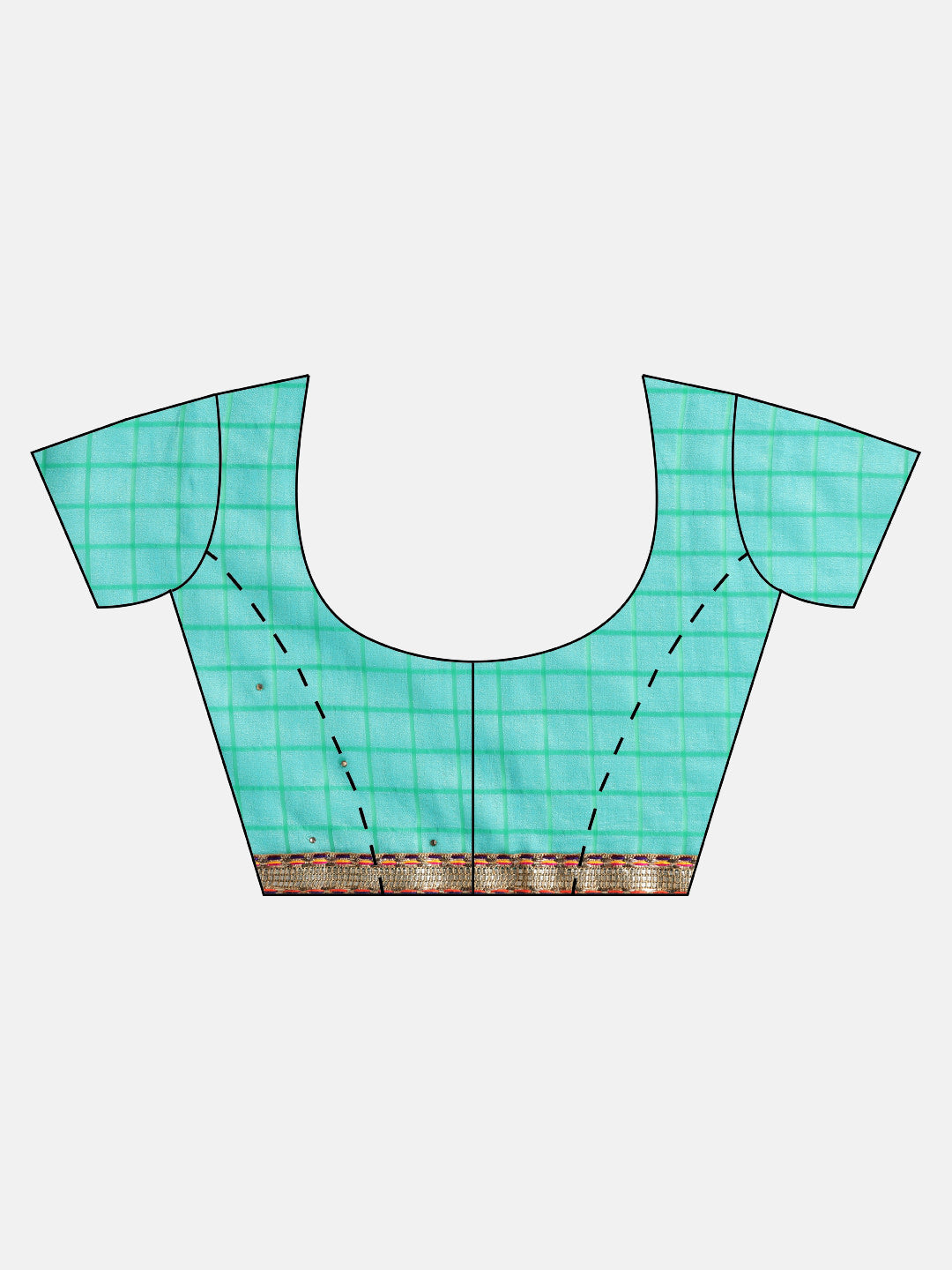 Crepe Checked Saree with Gharchola Weaving