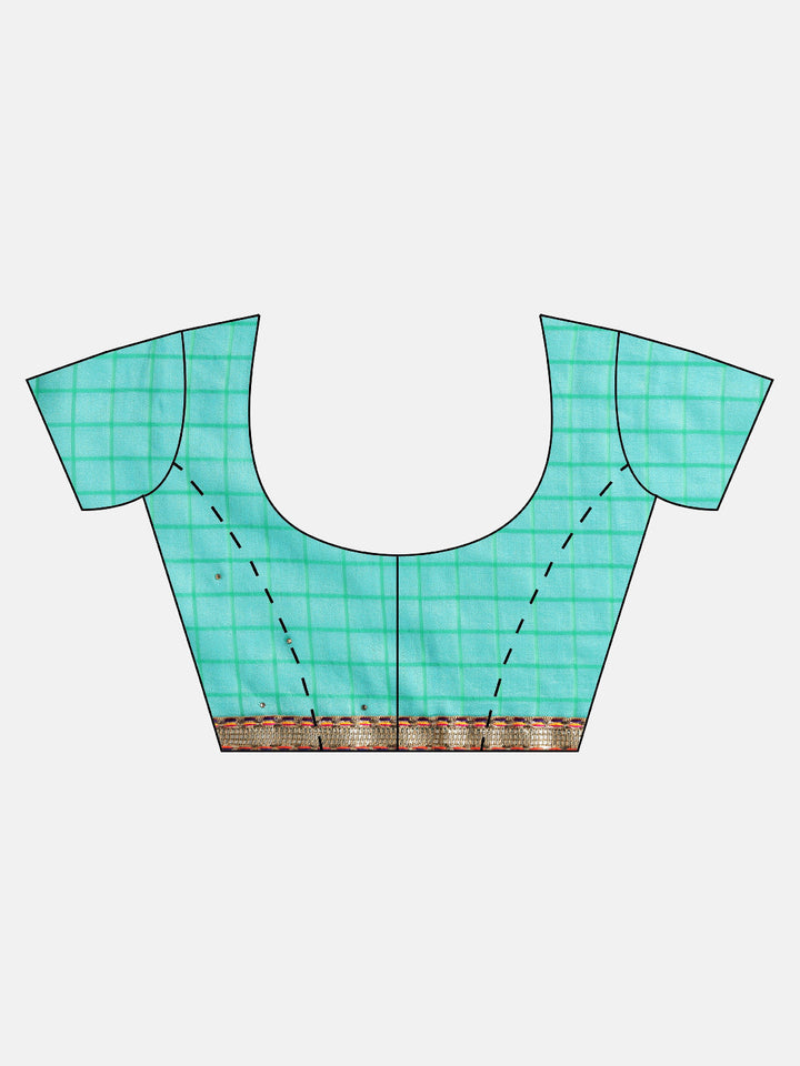 Crepe Checked Saree with Gharchola Weaving