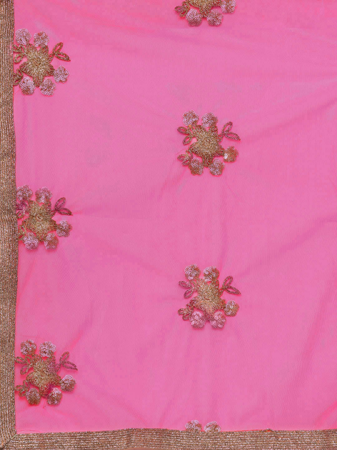 Zari Embroiderd Flared Anarkali Suit with Sequinned Dupatta