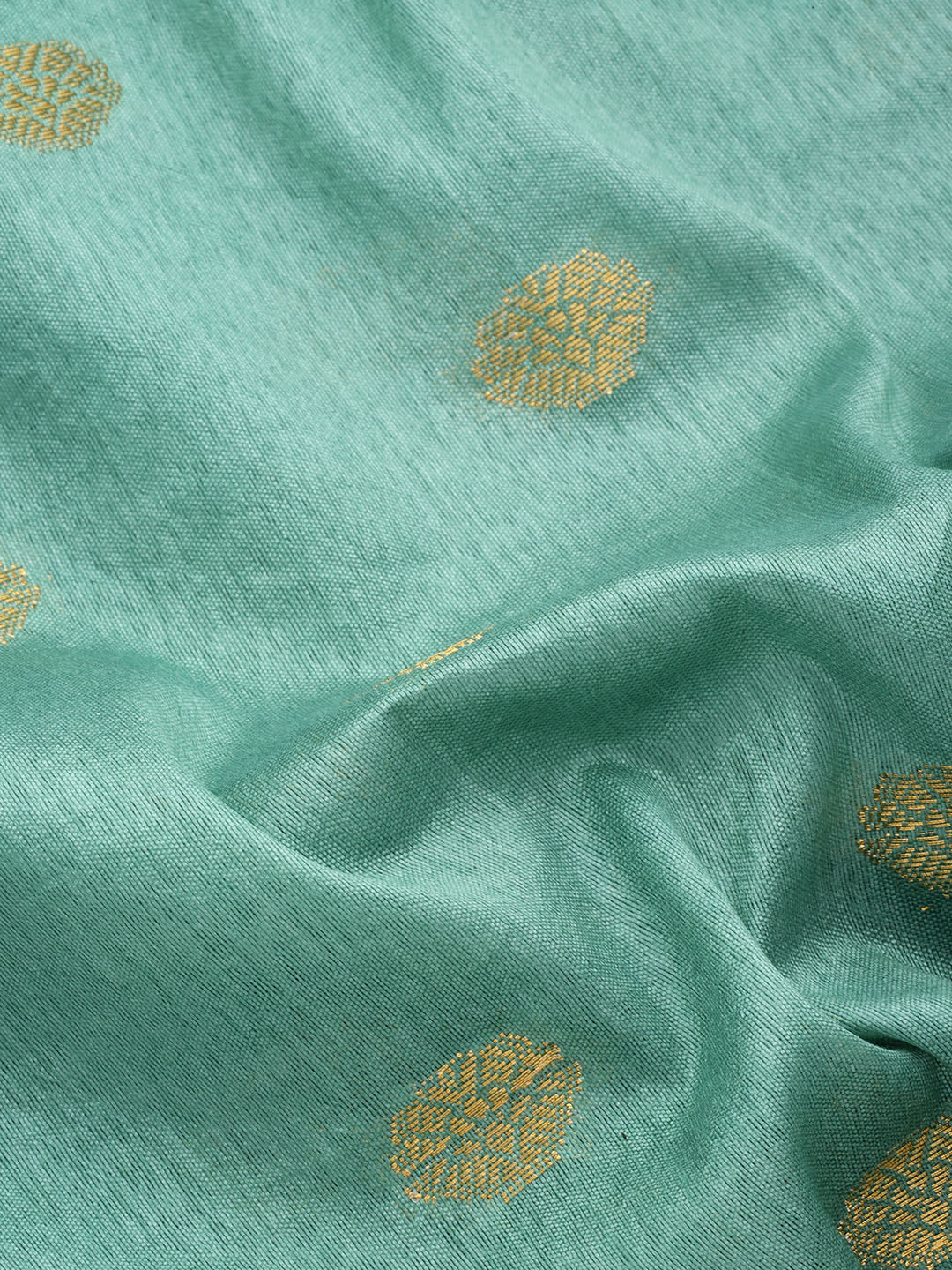 Pista Green Woven Embellished Ethnic Border Mysore Silk Handloom Saree