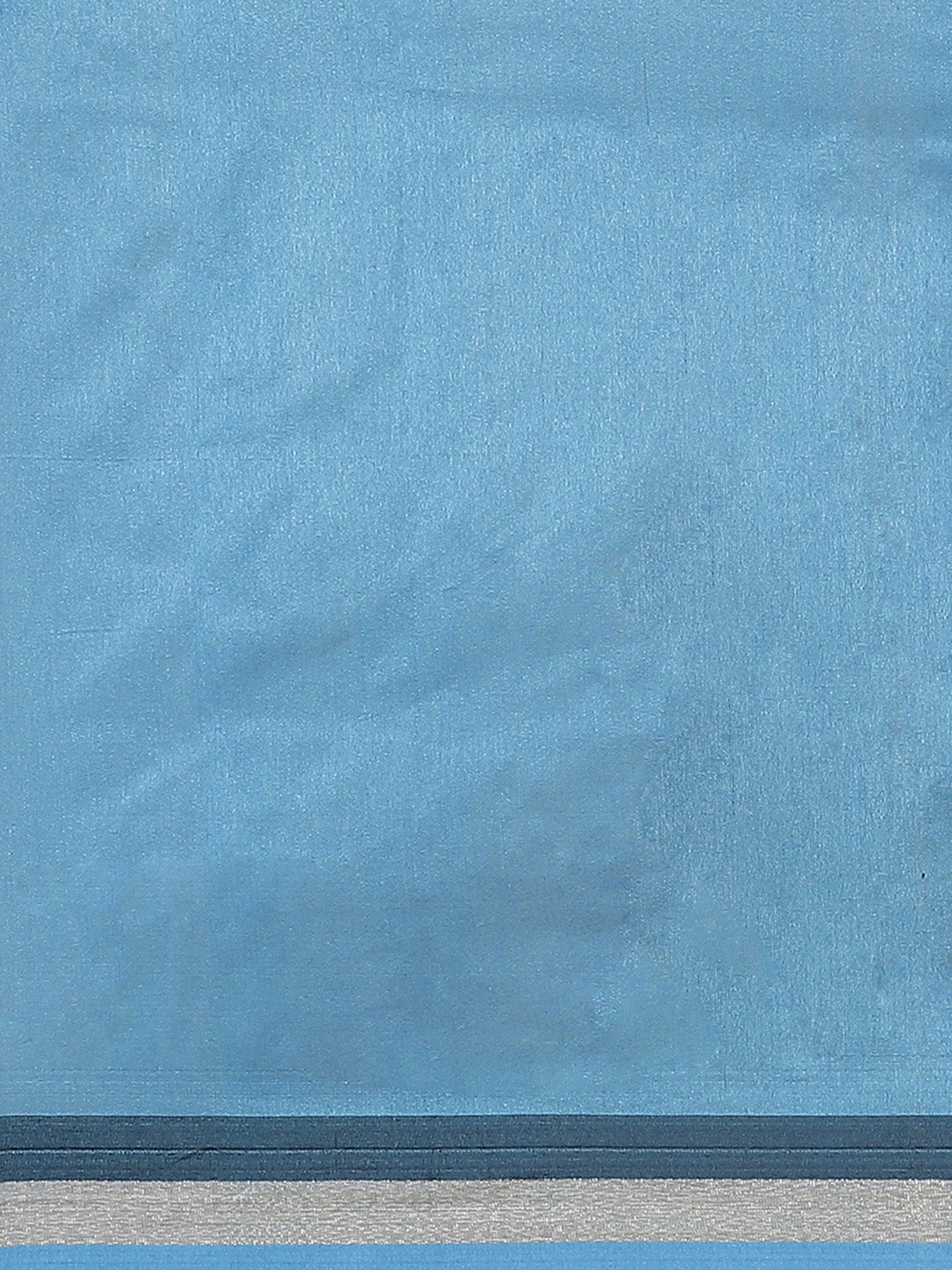 Grey Mangalagiri Jute Silk Saree with Colorblocked Contrast Color Striped Border & Pallu