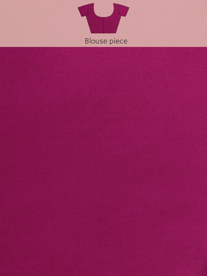 Burgundy Floral Digital Printed & Glitter Embellished Chiffon Saree