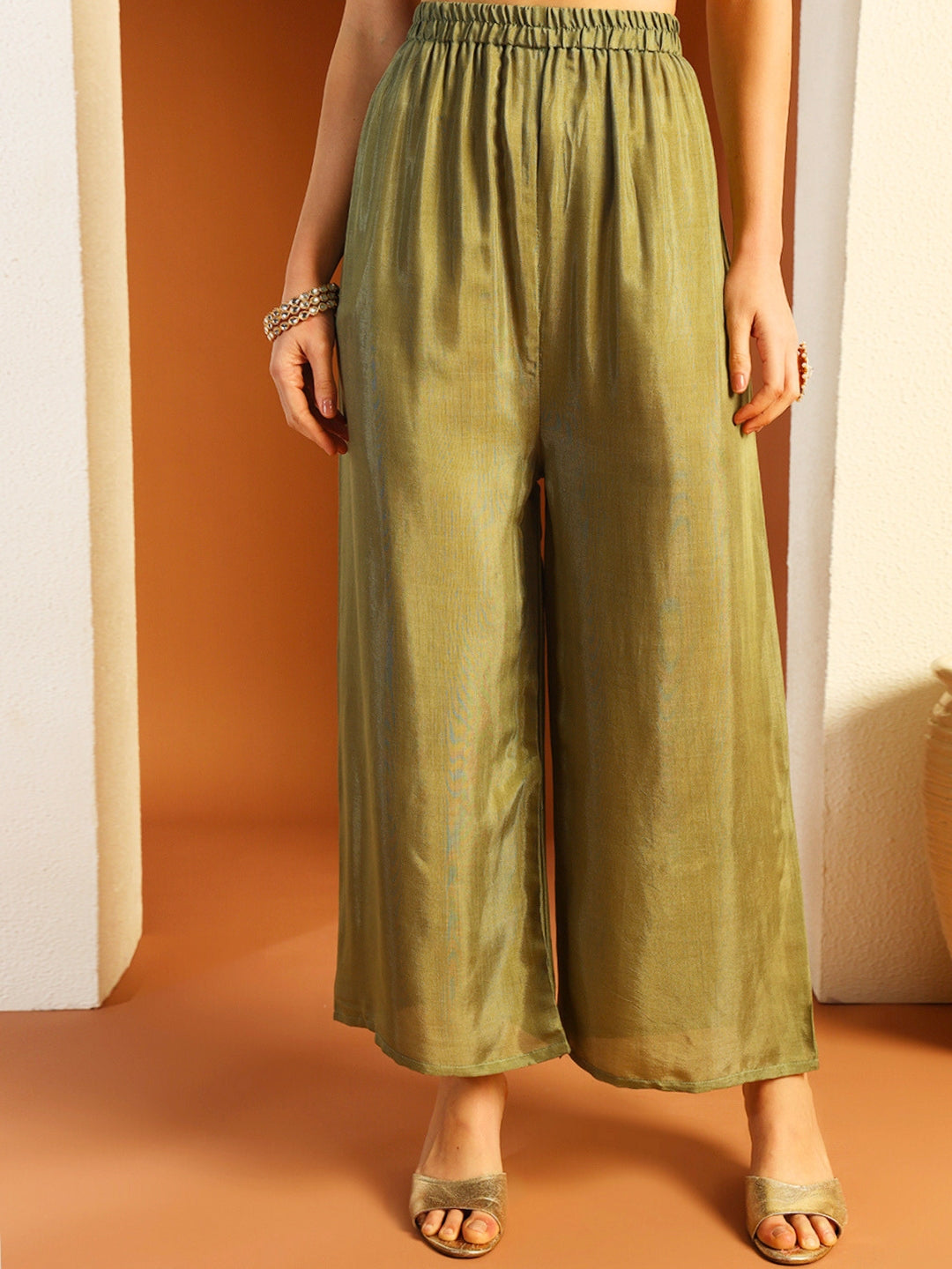 Zari Woven Sequinned Straight Suit with Zardozi Embroidery & Tasseled Chanderi Dupatta