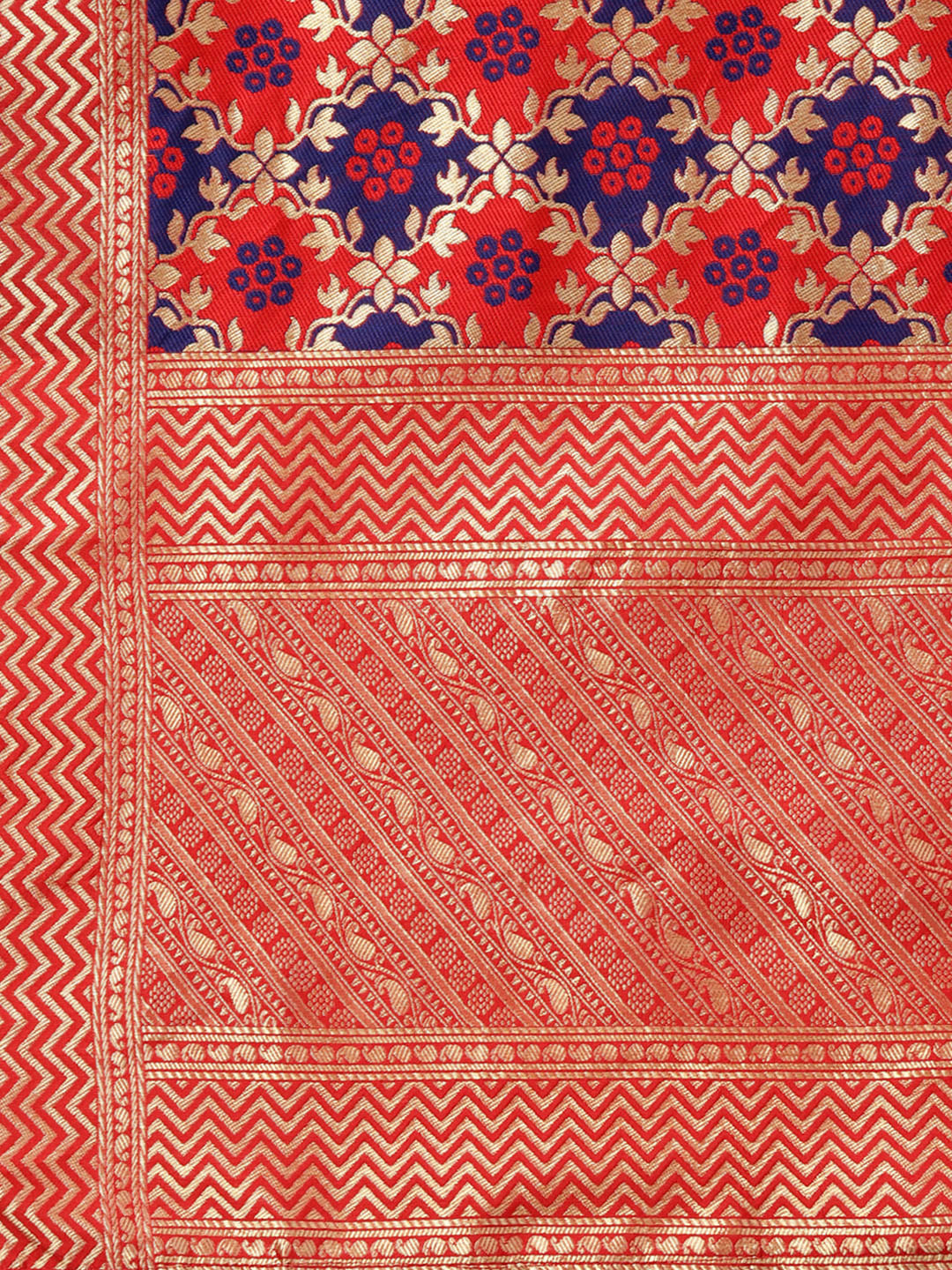Anarkali Kurta Set with  and Kantha embroidery and Banarasi dupatta