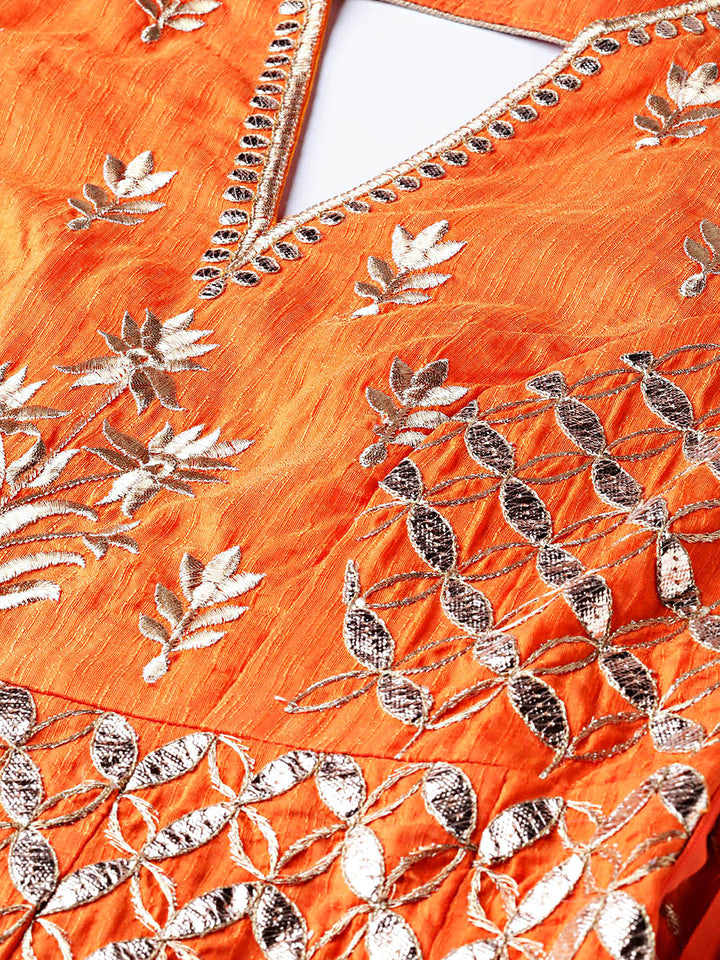 Mughal inspired Gota Patti Anarkali Kurta Set