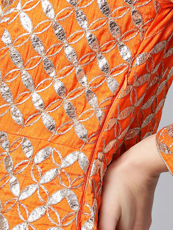 Mughal inspired Gota Patti Anarkali Kurta Set