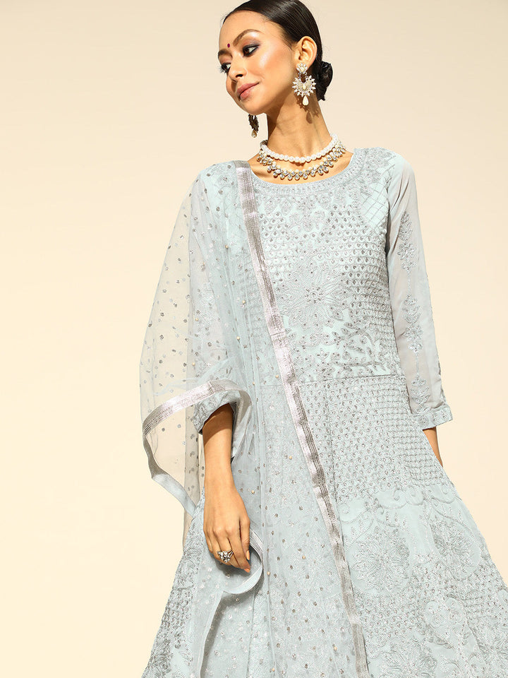 Mughal inspired Resham Work Lehanga, Peplum Kurta Set